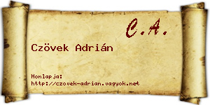Czövek Adrián névjegykártya