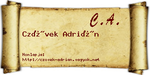 Czövek Adrián névjegykártya